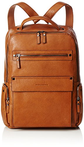 Piquadro Kolyma Backpack Casual, 42 cm, leather, tobacco
