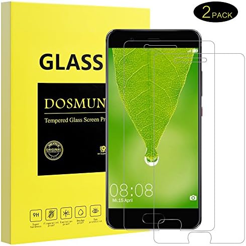 DOSMUNG Huawei P10 Screen Protector 2 PACK,Tempered Glass Screen Protector for P10 ,Crystal Transparency,9H Hardness,Easy Bubble-Free Installation,Super Smooth and Anti-Scratch Premium Guard