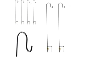 Dipamkar - H100cm 4 Stücke Schäferhaken für den Außenbereich, Metall-gartenstecker mit Haken für Vogelfutterspender Aufhänger, hängende Solarleuchten, Einmachgläser, Pflanzenaufhänger