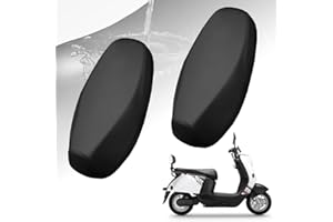 CYNNXIA 2 PCS Motorbike Seat Cover Waterproof Motorcycle Seat Cover Universal Moped Seat Cover Comfortable Scooter Seat Covers for Motorcycle Scooter Seat Protection, Black