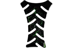 BIKE-label Adesivo per serbatoio 3D per moto, protezione del serbatoio, colore verde, X503074VA