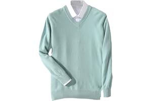 SUVOIIER Men Cashmere Sweater Men Pullover Warm Classic V-Neck Sweaters Male Jumper Jersey Men's Sweater