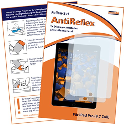 2 x mumbi Displayschutzfolie iPad Pro (9,7 Zoll) Schutzfolie AntiReflex matt