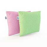 Lelekka® Gr.1 Babykissen gegen Verformung & Plattkopf inkl. 2 Bezüge. Mit ALOE VERA für empfindliche Haut. Baby-Kopfkissen für einen natürliche runde Kopfform, gegen Verformung des Hinterkopfs. - 4