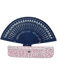 Zerimar fundas fabricadas en piel para abanicos u otros usos incluye bonito abanico Fundacolor blanco rosa