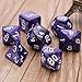 Produktbild rungao 7 Würfel Set Dungeons und Dragons blickdicht Multi Seiten Würfel violett