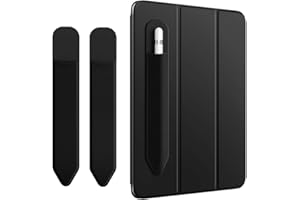 TiMOVO Elástica Funda de Lápiz para Apple Pencil Pro, Apple Pencil (USB-C) /Apple Pencil (1.ª y 2.ª Generación), Portalápiz Funda Adhesiva para Lápices y Stylus para iPad, Negro