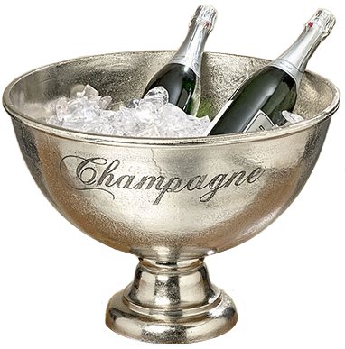 Home Collection Sektkhler Champagnerkhler H34 D47 Silber Aluminium