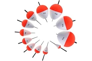 PORFEET Flotteur De Pêche, 14 Pièces Flotteurs De Pêche en Mer Verticaux Bouée Bobbers Bâton Accessoires D'outils De Pêche en Mer