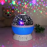 Mond-Sterne-Beleuchtungslampe,Bestes Weihnachtsgeschenk Weihnachtsbeleuchtung Sunvito Star Sky Moon Decorative Light,Mood Light with 4 LED Korne 360 Rotating fuer Bedroom, Playroom, Baby Room, Kids Room ,Lieber,Halloween, Christmas, Romantic - 8