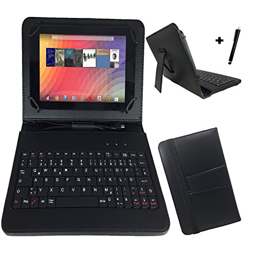 Archos 70 Xenon / 70 Cobalt 17,8 cm 7.0 Tablet Pc Tasche mit Tastatur + Touch Pen - 7 Zoll Tastatur Schwarz