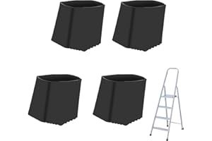 virkwuy 4 Pièces Patin Echelle, Pied Escabeau, Embout Escabeau, Convient à l'Échelle en Tube Carré 2x4 cm, pour les Travaux d'ingénierie, les Scènes d'entretien Maison, Les Cadeaux Pratiques