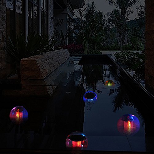LemonBest® Solar LED Schwimmkugel, 7 Farben, die Floating Pool Light Show, Landschaft Pond Spa Whirlpool-Kugel-Licht - 4