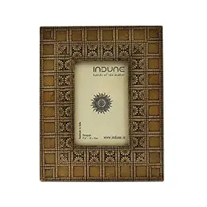 Wooden Photo Frame - Embossed Metal