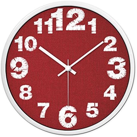 Wall Clock Creative Clocks Fashionable Simple Bedroom Red Bells , Multi-coloured ( Size : 14IN )