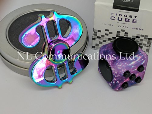 New Design Fidget Spinner Fidget Cube Combo Rainbow Dollar Sign Fidget Spinner Starry Night Galaxy Purple Fidget Cube B Creative 17 Premium Fidget Spinner 1 3 Minutes Free Presentation Tin
