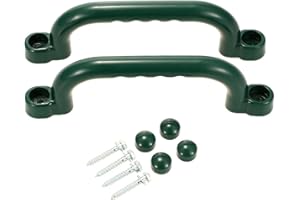 Rebo® Garden Climbing Frame Accessories, Play Houses and Dens – Two Plastic 25cm Handgrips and Fastenings | OutdoorToys | Safe, Strong and Durable Plastic