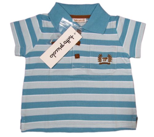 TUTTO PICCOLO "Business Ostern Easter" baby boys polo shirt stripes (blue/turquoise)