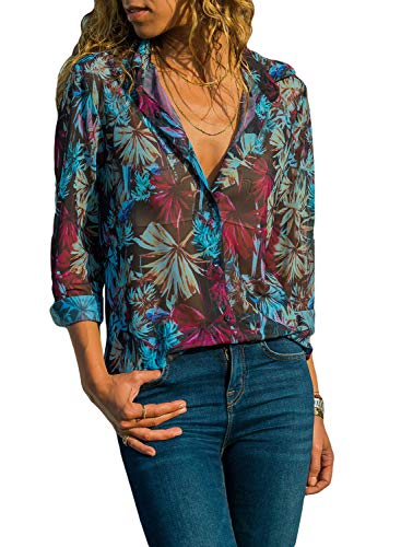 T-shirt Donna Con Stampa Floreale Magnolia - Morbida E Leggera, Vestibilità Ampia