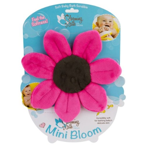 Pink Mini Bloom Soft Baby Bath Flower Scrubbie - Blooming Bath Wash Cloth