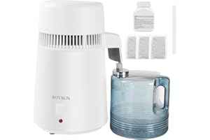 Bonnlo【Upgraded】4L Water Distiller Countertop Distilled Water Machine with Flame-retardant Material, BPA-Free Container & Stainless Steel Interior, 750W Distilled Water Maker Purifier (white)