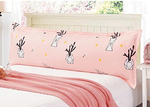 HDSGFDSHGK Two-person pillow lovers pillow bolster double pillow 1.5the pillow with rice and grow up 1.8rice pillow long-B 48x180cm(19x71inch)