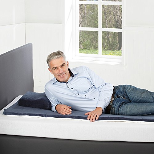 Best Schlaf Reise-Set: Matratzenauflage, Kopfkissen, Transporttasche, 100 % Visco, blau - 2