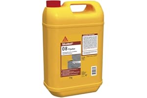 Sika Wall-08 Fixateur, apprêt acrylique pour fixer et sceller les fonds de surfaces poreuses et améliorer l'adhérence des peintures, 2 kg, blanc