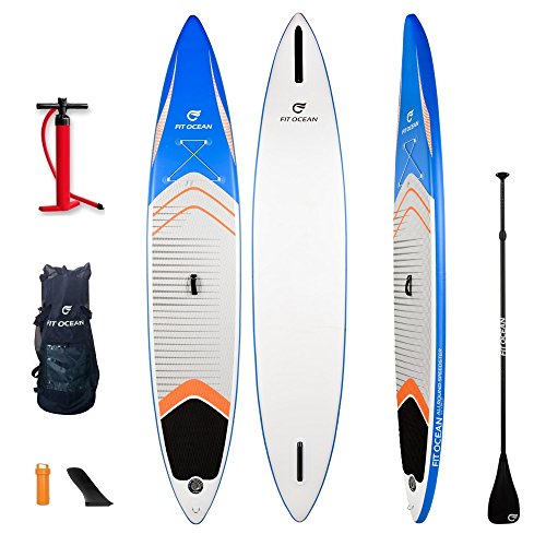 FIT OCEAN ALLROUND SPEEDSTER 12'6 AQUA BLUE aufblasbares Stand Up Paddling Board iSUP 381x72x13 cm KOMPLETT-SET Lust auf etwas Schnelleres? Schnell wie ein Race-Board UND stabil wie ein Allround-Board