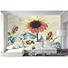 Produktbild Lovemq Tapetenwände 3D Anpassen Handgemalte Retro Sonnenblume Papel De Parede Tun Desktop Wandbild Tapete 3D-190X150Cm