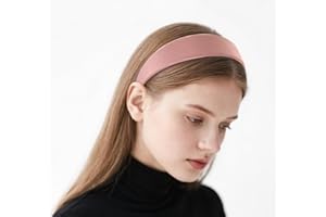 ‎AXY axy Breiter Haarreif mit Satin bezogen Damen Haarband Vintage Klassik-Look Hairband Stirnband HRK1 (Altrosa)