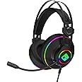Cosmic Byte Proteus Headset Dual Input USB and 3.5mm, 7.1 Surround Sound, RGB LED, ENC Microphone, Memory Foam Earcushions, Windows Software (Black)