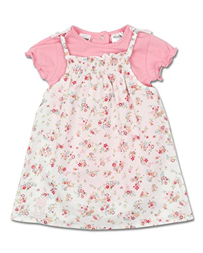 Max and Tilly Baby Girls Dress 2 Piece Set - White (0/3 Months)