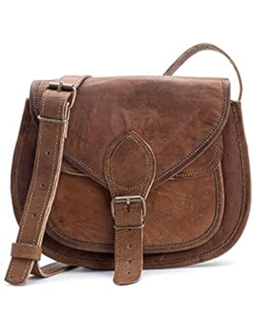 81stgeneration Damen Echtes Leder Handtasche Vintage Style Kleine Tasche Cross-Body Satchel