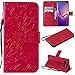 Produktbild Hülle für Samsung Galaxy S10+ Plus, S10+ Sonnenblume Handyhülle Leder PU Cover Magnet Flip Case Schutzhülle Kartensteckplätzen und Ständer Schutzhülle Ledertasche Skin Handytasche Rose rot