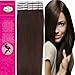 Style 16'' 18'' 20'' 22'' 24'' 100% Real Human Hair Tape-In Human Hair Extensions Straight Hair 17 colors for your choose Beauty Design Salon (16inch 20pcs 30g, 02 dark brown)