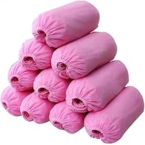 Copriscarpe Monouso Antiscivolo Impermeabili - Protezione Pavimenti E Tappeti - Confezione Da 10 Pezzi Rosa
