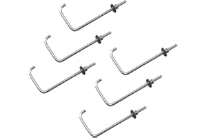 SEERAPHEE (6 pezzi) M6 x 60 x 150 mm in acciaio inox 304 gancio a vite con dadi rondelle gancio per montaggio a soffitto bulloni ad occhiello filettati