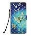 Price comparison product image Huawei Honor Note 10 Case, Shockproof Soft PU Leather Flip Wallet Phone Cases with Card Holder Slots Slim Magnetic Folio Book Rubber Bumper Back Protective Shell Covers for Honor Note 10 Blue Butterfly