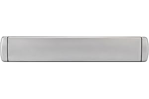 IRONWORX® Enigma 12" Premium Slimline Metal Sleeved Letterbox Satin Chrome ❘ Fully Weather Sealed, 180° Opening, Ultra Durable Modern Design, Compatible with UPVC, Composite & Wooden Doors