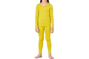 LAPASA Ensemble de sous-Vêtements Thermiques Fille 4-13 Ans Léger et Chaud Hiver Maillot de Corps & Pantalon G03