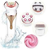 epilady-epilierer »ep drop« nass oder trocken 【2019 Newest Multifunktional Damenrasierer Elektrisch】Enthält Epilierer, Rasierköpfe, Massageroller und Gesichtsbereinigungspinselkopf. Damenrasierer mit hochfrequente Vibration von 40000 Mal / Minute macht es unglaublich effektiv beim Rasieren oder Trimmen der unerwünschten Haare auf Ihrem Gesicht, Körper, Arm, Beine, Achselhöhle, Bikini oder anderen Körperbereichen.