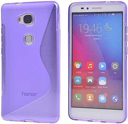 Huawei Honor 5X Case,COOLKE Soft Gel TPU Case S Series Protective Cover for Huawei Honor 5X/ Honor X5/ GR5 - Purple
