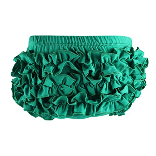 Wennikids Baby Girl's Cotton Shorts and Diaper Cover Bloomers Medium Green