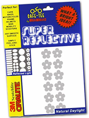 Safe-Tee Reflective SILVER/WHITE FLOWER Safety Stickers