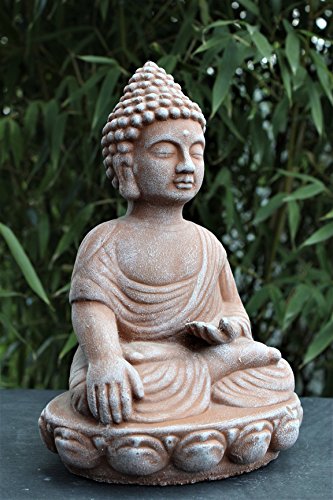 Steinfigur Buddha – Terrakotta, Figur, Statue, Deko, Garten-figur, Stein, Frostsicher - 2