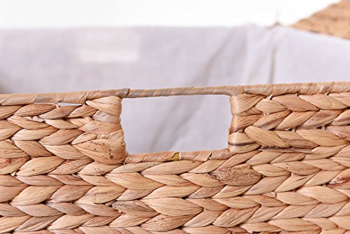 VIVANNO Eleganter Wäschekorb Wasserhyazinthe „Mia“ 53cm hoch - 6