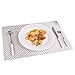 Produktbild Butterme Waschbar Woven Vinyl Untersetzer Tischunterlage Tischset Platzdecken Platzset Platzmatten Tischmatten 4er Set(Größe: 17.7x 11,8 Zoll)