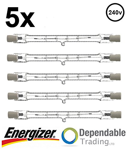 Preisvergleich Produktbild 5x ENERGIZER 80w = 100w 78mm energiesparender Halogenstab R7s Flutlicht