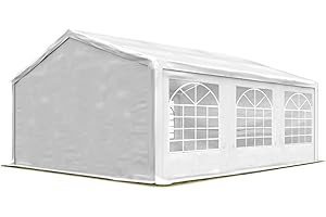 TOOLPORT Partyzelt 4x6 m Pavillon Starke PVC 600 N Plane wasserdicht und schneller Aufbau